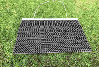 Rubber drag mat with steel frame, 1,500 x 2,000 x 70 mm, item no. 6400241