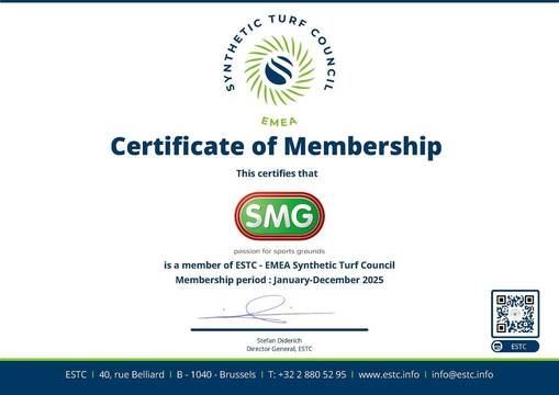 SMG - ESTC Membership Certificate