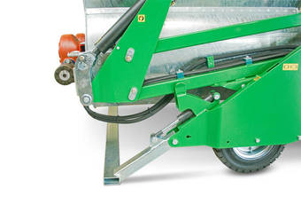 MixMatic M2402 - Béquilles dépliables hydrauliques pour une bonne stabilité de la machine