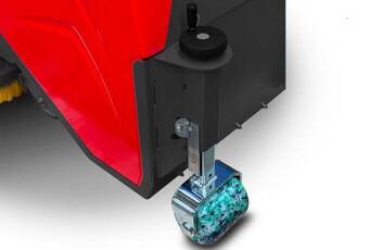 TurfKing TK1100 / TK1502 / TK1802 - Handrad zum leichten Einstellen und Skala zur Kontrolle der Arbeitstiefe. 