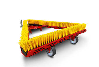 Cepillo triangular DB1000F - ruedas de transporte para facilitar la maniobra.