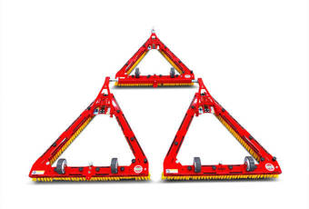 Cepillo triangular DB1000F - Trío con 2 metros de anchura de trabajo. barras transversales plegadas