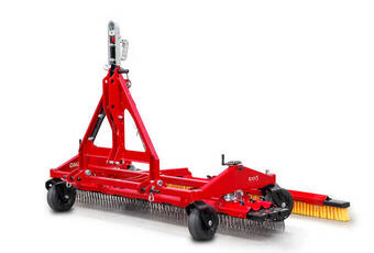 TurfTuner TT2000 - three point hitch and draw bar combination for safe and easy transportation.  