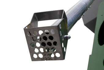 GranuMatic G420D - granulate spreader tube with diffuser flap for homogenous broadcasting. 