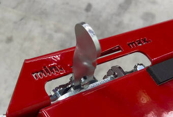 TurfCutter TC350H - Controles dispuestos ergonómicamente.