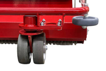 TurfSoft TS3 DC - Side wheel to avoid collisions on walls.