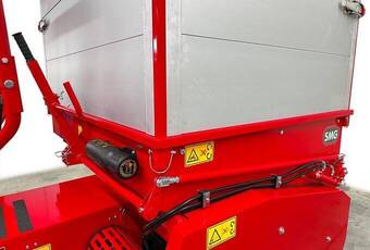 FillMatic FM1500 - Das Auslassventil für die präzise Dosierung der Streumenge ist hydraulisch und mechanisch bedienbar.