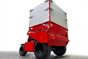 FillMatic FM1500 - Vier großvolumige Rasenreifen für minimalen Flächendruck.