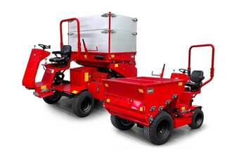 FillMatic FM1500 - Der Fahrersitz mit Bedienelementen ist um 180° drehbar.