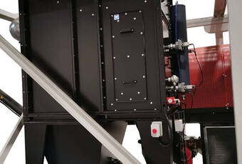 Infill-Dryer - Separation of fine dust via rotary valve into a separate big bag.